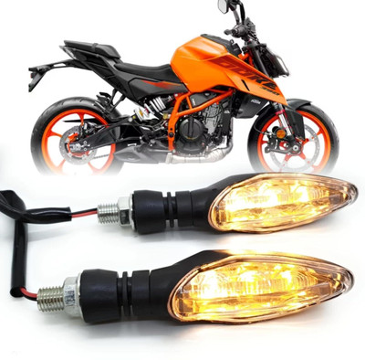 BRXR Front, Rear LED Indicator Light for KTM Universal For Bike(Amber)