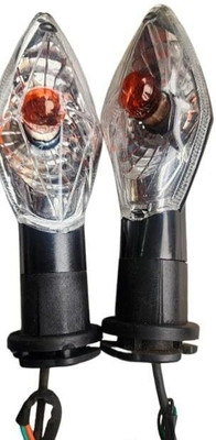 anmol enterprises Front, Rear Halogen Indicator Light for Hero Passion X Pro, Glamour(Orange)