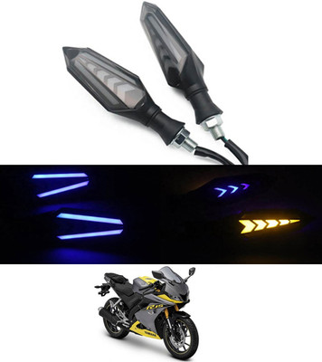 AYW Front LED Indicator Light for Yamaha Universal For Bike(Blue, Yellow)