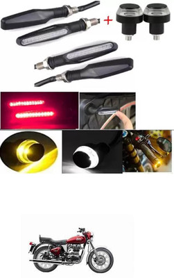 E-Shoppe Front, Rear, Side LED Indicator Light for Royal Enfield Twin spark(Yellow, Blue)