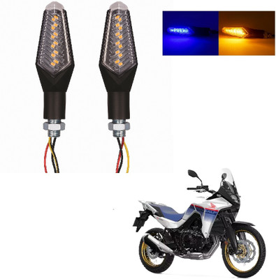 JMA TRADING Front, Rear LED Indicator Light for Honda Universal For Bike(Blue, Amber)
