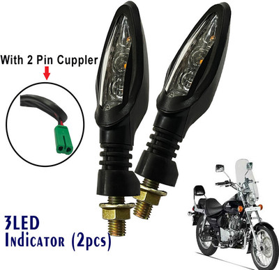 Generox Front, Rear LED Indicator Light for Bajaj Avenger(Yellow)