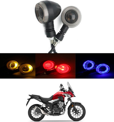 RKPSP Front LED Indicator Light for Honda Universal For Bike(Blue, Yellow, Red)