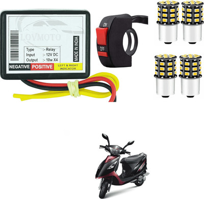 LOVMOTO Front, Rear LED Indicator Light for Mahindra Rodeo RZ(Yellow)