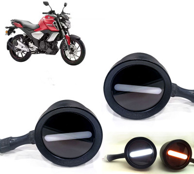 AUTO PEARL Front LED Indicator Light for Yamaha FZ S V3(White, Yellow)