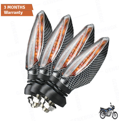 Generox Front, Rear LED Indicator Light for Bajaj Discover 125(Amber)