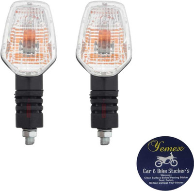 yemex Front, Rear, Side Halogen Indicator Light for TVS(Orange)