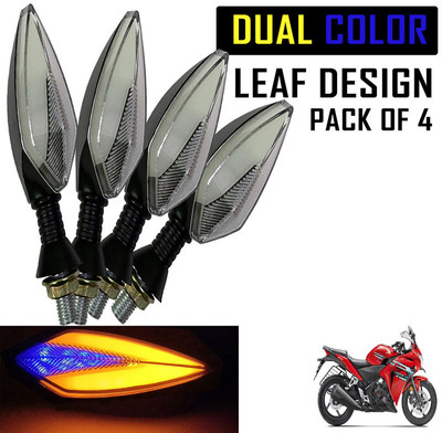 Shopland Front, Rear LED Indicator Light for Honda CBR 250R(Amber, Blue)
