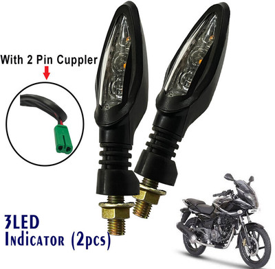 Generox Front, Rear LED Indicator Light for Bajaj Pulsar 220(Yellow)