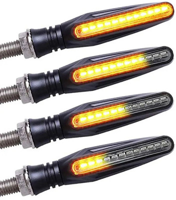 FAVSTORE Front, Rear LED Indicator Light for KTM, BMW Universal For Bike(Yellow)