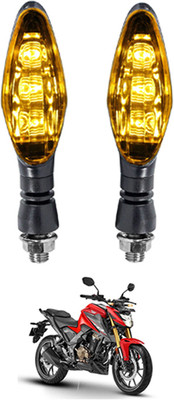MATIES Front, Rear LED Indicator Light for Honda Universal For Bike(Yellow)