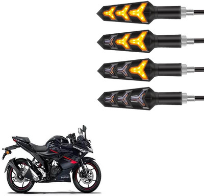 Vagary Front, Rear LED Indicator Light for Suzuki Gixxer(Amber)