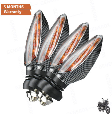 Generox Front, Rear LED Indicator Light for Bajaj Pulsar 150 DTS-i(Amber)