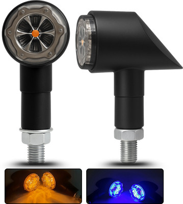 AutoPowerz Front, Rear LED Indicator Light for Universal For Bike Universal For Bike(Blue, Yellow)