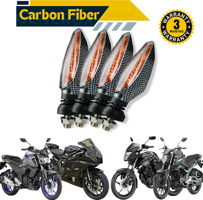 Generox Front, Rear LED Indicator Light for Yamaha Universal For Bike(Yellow)