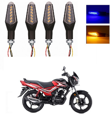 JMA TRADING Front, Rear LED Indicator Light for TVS Universal For Bike(Blue, Amber)