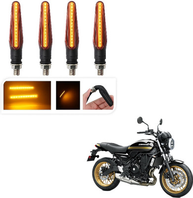 JMA TRADING Front, Rear LED Indicator Light for Kawasaki Universal For Bike(Amber)