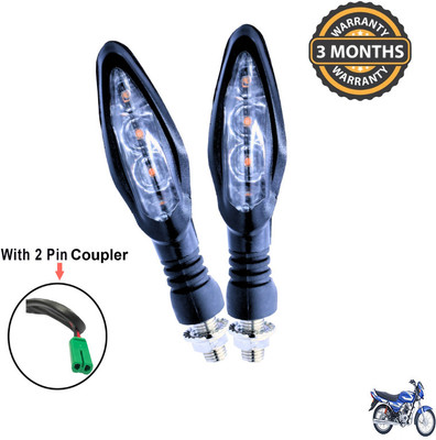 Generox Front, Rear LED Indicator Light for Bajaj CT 100(Yellow)