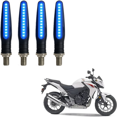 JMA TRADING Front, Rear LED Indicator Light for Honda Universal For Bike(Blue)