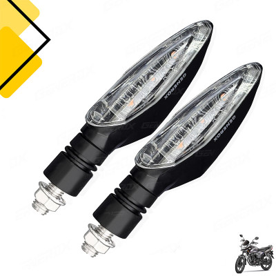 Generox Front, Rear LED Indicator Light for Honda CB Shine(Amber)