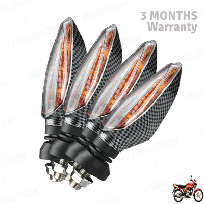 Generox Front, Rear LED Indicator Light for Hero HF Deluxe(Amber)