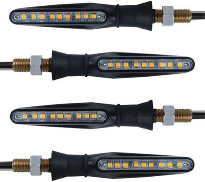 DriveXpert Front, Side, Rear LED Indicator Light for Universal For Bike Universal For Bike(Blue)