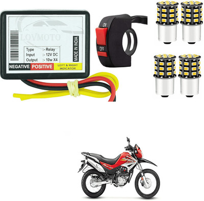 LOVMOTO Front, Rear LED Indicator Light for Hero Ignitor(Yellow)