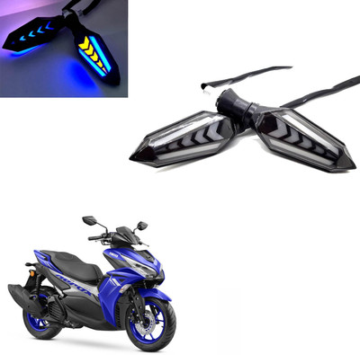 Vagary Front, Rear LED Indicator Light for Yamaha Universal For Bike(Blue, Yellow)