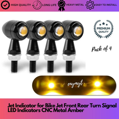 ENEMYT Front LED Indicator Light for Honda, TVS, Suzuki, Bajaj Universal For Bike(Amber)