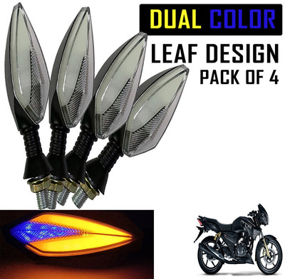 Shopland Front, Rear LED Indicator Light for TVS Apache RTR 180(Amber, Blue)
