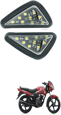LOVMOTO Universal LED Bike indicator Yellow Mount Smoked 9 LED Turn Signal Light AR147 Interior Light Motorbike LED for TVS (12 V, 12 W)(Sport, Pack of 1)
