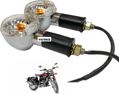 victrix Front, Rear Halogen Indicator Light for Royal Enfield CLASSIC REBORN 350(Amber)
