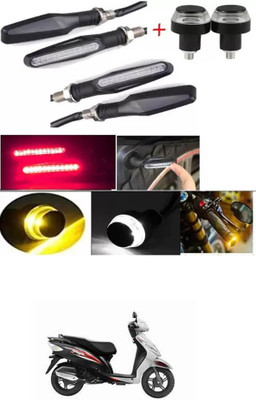 E-Shoppe Front, Rear, Side LED Indicator Light for TVS Wego(Yellow, Blue)