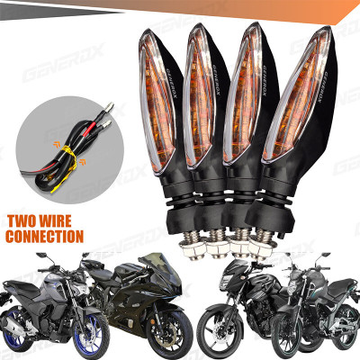 Generox Front, Rear LED Indicator Light for Yamaha Universal For Bike(Yellow)
