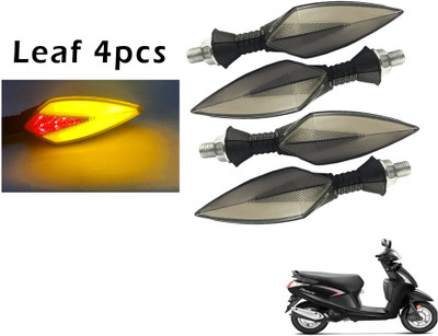 Generox Front, Rear LED Indicator Light for Hero Pleasure(Yellow, Red)