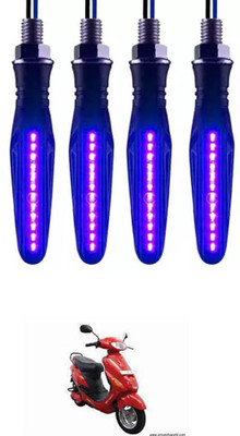 E-Shoppe Front, Rear, Side LED Indicator Light for Hero Universal For Bike(Blue)