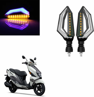 Vagary Front, Rear LED Indicator Light for Suzuki Universal For Bike(Blue, Yellow)