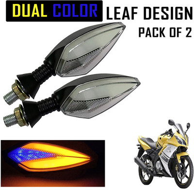 Shopland Front, Rear LED Indicator Light for Yamaha R15 V1(Amber, Blue)