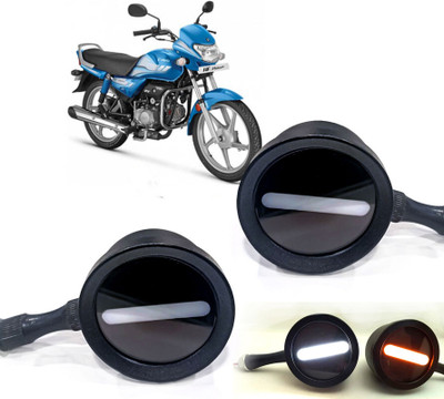 AUTO PEARL Front LED Indicator Light for Hero HF Deluxe(White, Yellow)