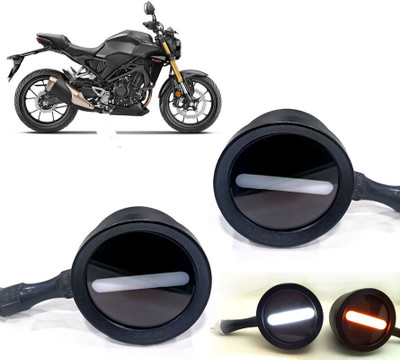 AUTO PEARL Front LED Indicator Light for Honda CB(White, Yellow)