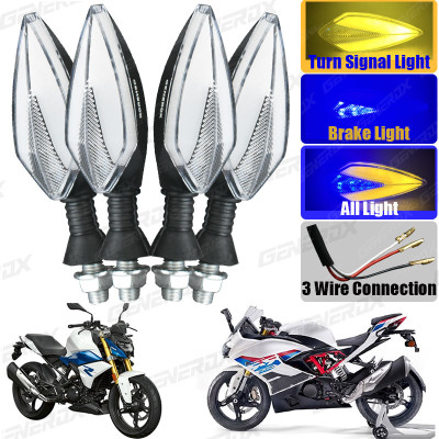 Generox Front, Rear LED Indicator Light for BMW Universal For Bike(Blue, Yellow)