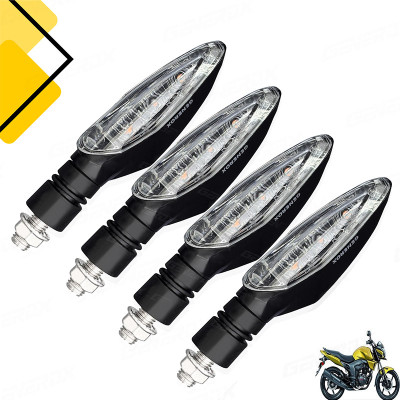 Generox Front, Rear LED Indicator Light for Honda CB Unicorn Dazzler(Amber)