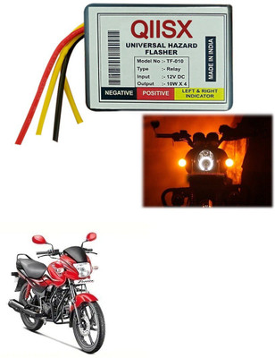 Qiisx Front, Rear Flasher Indicator Light for Hero Passion(Multicolor)