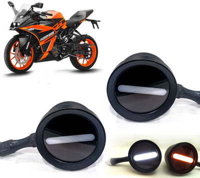 AUTO PEARL Front LED Indicator Light for KTM(White, Yellow)