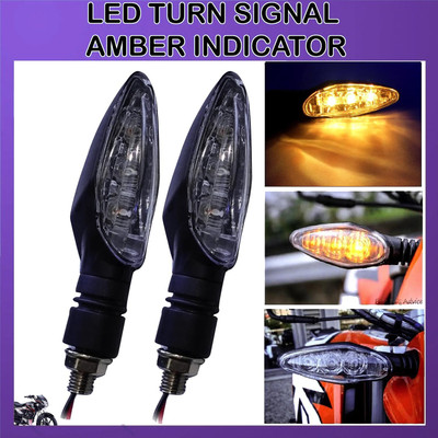 DvineAutoFashionZ Front, Rear LED Indicator Light for TVS Pheonix(Yellow)