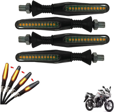 Shopland Front, Rear LED Indicator Light for Yamaha Fazzer V2(Yellow)