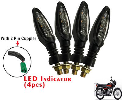 Generox Front, Rear LED Indicator Light for Hero CD Dawn(Yellow)