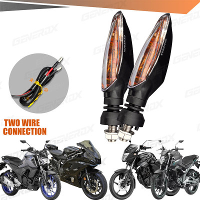 Generox Front, Rear LED Indicator Light for Yamaha Universal For Bike(Yellow)