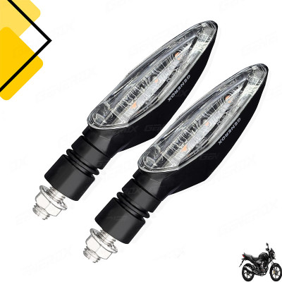 Generox Front, Rear LED Indicator Light for Honda Trigger(Amber)