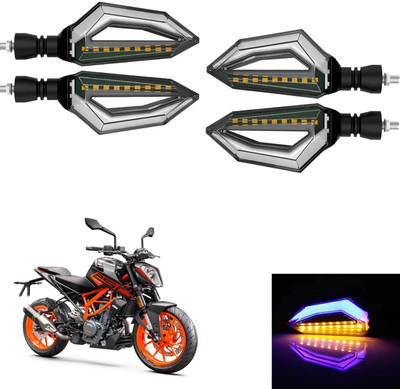 Vagary Front, Rear LED Indicator Light for KTM Duke 200(Blue, Yellow)